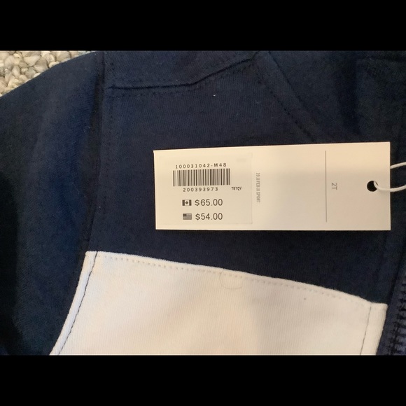 Janie and Jack/ navy, red and white track jacket - Picture 6 of 8